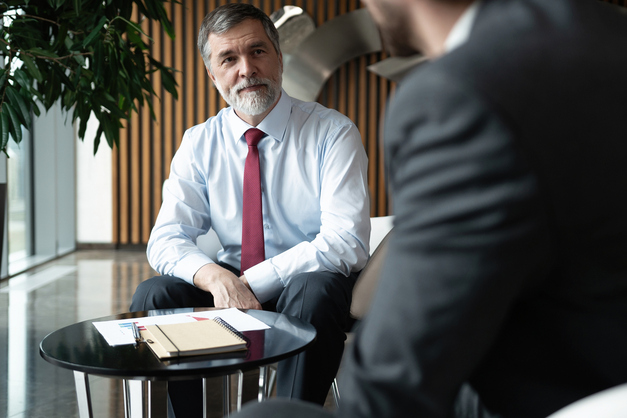 Attorney with client